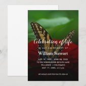 Moderne begrafenis | Vlieggeviering Kaart (Voorkant / Achterkant)