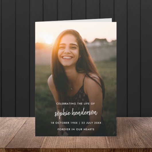 Moderne begrafenis | Volgorde van dienst Programma