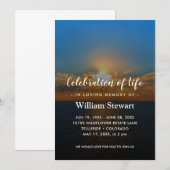 Moderne begrafenis | Zonnezonnige viering van het  Kaart (Voorkant / Achterkant)