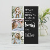 Moderne begrafenisdienst Fotocollage Kaart (Staand voorkant)