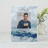 Moderne begrafenisdienst kaart (Staand voorkant)