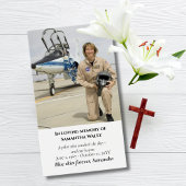 Moderne begrafenisfoto begrafenisgebed, piloot, lu visitekaartje