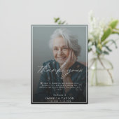 Moderne begrafenisfoto dank u kaart (Staand voorkant)