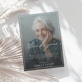 Moderne begrafenisfoto dank u kaart