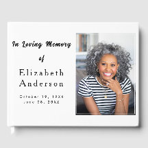 Moderne begrafenisfoto | In Loving Memory Minimali