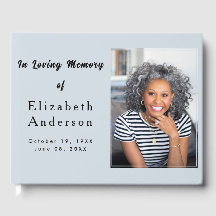 Moderne begrafenisfoto | In Loving Memory Minimali