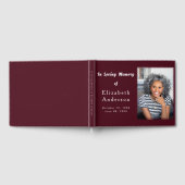 Moderne begrafenisfoto | In Loving Memory Minimali Gastenboek (Volledig)