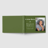 Moderne begrafenisfoto | In Loving Memory Minimali Gastenboek (Volledig)