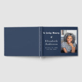 Moderne begrafenisfoto | In Loving Memory Minimali Gastenboek (Volledig)