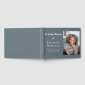 Moderne begrafenisfoto | In Loving Memory Minimali Gastenboek (Volledig)