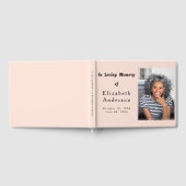 Moderne begrafenisfoto | In Loving Memory Minimali Gastenboek (Volledig)