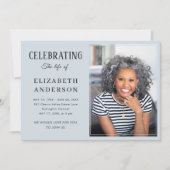 Moderne begrafenisfoto Minimalistisch eenvoudig sc Kaart (Voorkant)