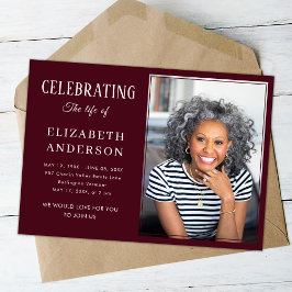 Moderne begrafenisfoto Minimalistisch eenvoudig sc Kaart