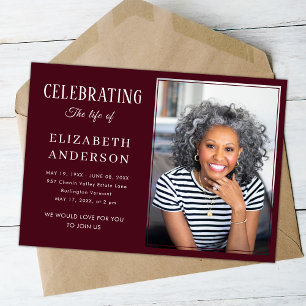 Moderne begrafenisfoto Minimalistisch eenvoudig sc Kaart