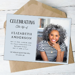 Moderne begrafenisfoto Minimalistisch eenvoudig sc Kaart