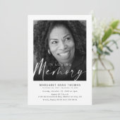 Moderne begrafenisfoto viering van het leven kaart (Staand voorkant)