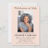Moderne begrafenisfoto | Viering van het Leven Min Kaart (Voorkant)