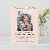 Moderne begrafenisfoto | Viering van het Leven Min Kaart (Staand voorkant)
