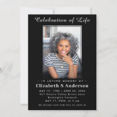 Moderne begrafenisfoto | Viering van het Leven Min Kaart (Voorkant)