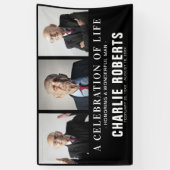 Moderne begrafenisfotocollage | Viering van het le Spandoek (Verticaal)