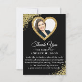 Moderne begrafenisfotokaart - Hartelijk dank Bedankkaart (Voorkant)