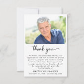 Moderne begrafenisfotoscript bedankt (Voorkant)