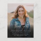 Moderne begrafenisherdenking Foto bedankt Briefkaart (Voorkant)