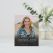 Moderne begrafenisherdenking Foto bedankt Briefkaart (Staand voorkant)