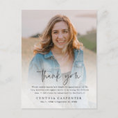 Moderne begrafenisherdenking Foto bedankt Briefkaart (Voorkant)