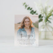 Moderne begrafenisherdenking Foto bedankt Briefkaart (Staand voorkant)