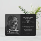 Moderne begrafenisherdenking Viering van het leven Kaart (Staand voorkant)