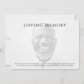 Moderne begrafenisherdenking Viering van het leven Kaart (Achterkant)