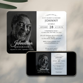 Moderne begrafenisherdenking Viering van het leven Kaart