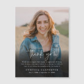 Moderne begrafenisherdenkingsfoto Hartelijk dank (Voorkant)