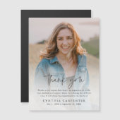 Moderne begrafenisherdenkingsfoto Hartelijk dank (Voorkant / Achterkant)