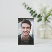 Moderne begrafenisherdenkingsfoto Kaarten Visitekaartje (Staand voorkant)