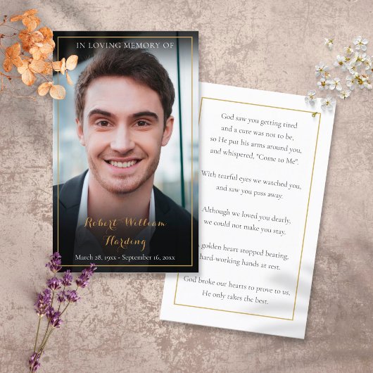 Moderne begrafenisherdenkingsfoto Kaarten Visitekaartje