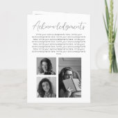 Moderne begrafenisprogramma - Minimalistische Kaar Programma (Achterkant)