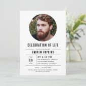 Moderne begrafenisservice - viering van levensfoto kaart (Staand voorkant)