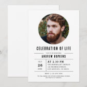 Moderne begrafenisservice - viering van levensfoto kaart (Voorkant / Achterkant)