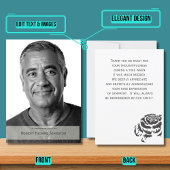 Moderne begrafenissympathie bedankkaart