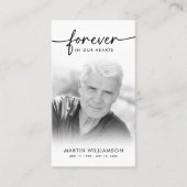 Moderne Begrafenissympathie Foto Forever Prayer Ka Visitekaartje (Voorkant)