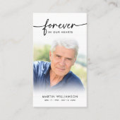 Moderne Begrafenissympathie Foto Forever Prayer Ka Visitekaartje (Voorkant)