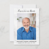 Moderne begrafenissympathie Foto Memorial Prayer K (Voorkant)