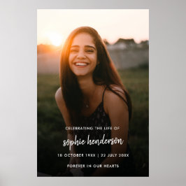 Moderne begrafenisviering van de herdenkingsfoto v poster