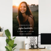 Moderne begrafenisviering van de herdenkingsfoto v poster (Thuiskantoor)