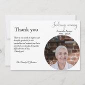 Moderne begrafenisviering van het leven bedankt je kaart (Voorkant)