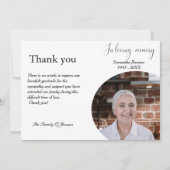 Moderne begrafenisviering van het leven bedankt je kaart (Voorkant)