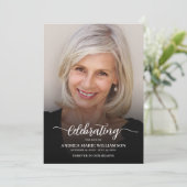 Moderne begrafenisviering van het leven Foto Programmakaart (Staand voorkant)