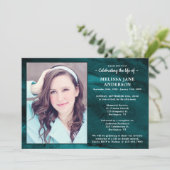 Moderne begrafenisviering van het leven groene mar kaart (Staand voorkant)